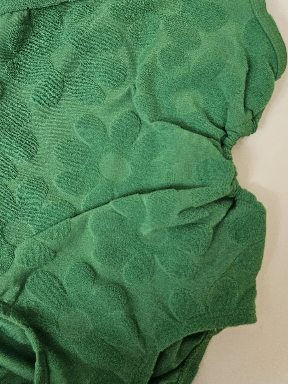 Old Navy Green One-Shoulder Floral Texture One-Piece Old Navy Toddler Girls 2T